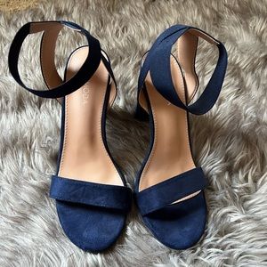 Navy velvet pumps size 8.5